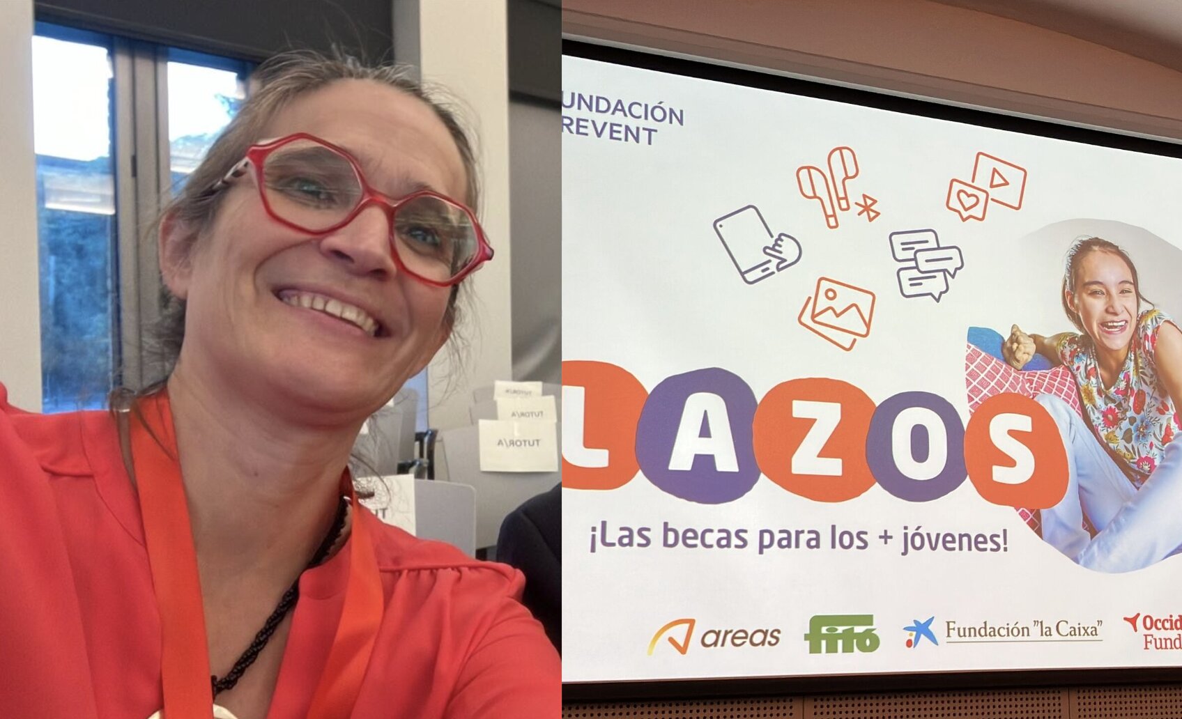 Patricia Pólvora en una actividad de voluntariado con lazos de apoyo